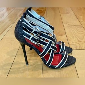 Charles Jourdan Paris‎ Double Cross Heels- Size 6.5